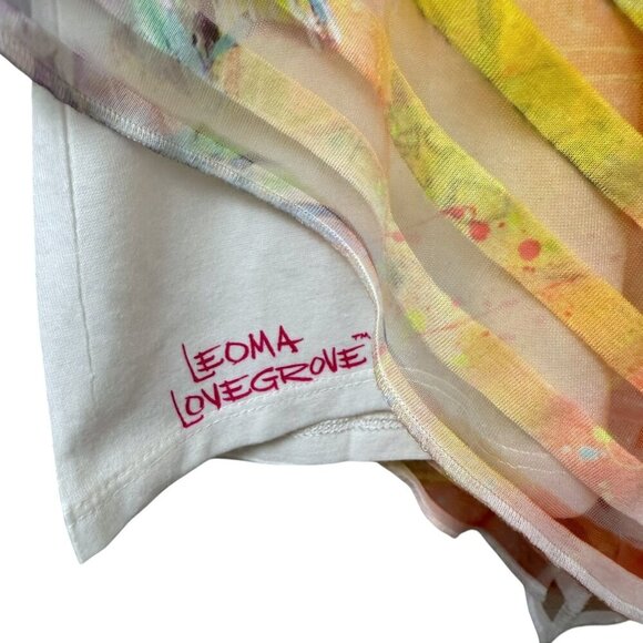 Leoma Lovegrove Sheer Poncho and Tank Set Small Multicolor Womens Top Artsy NWT - Picture 9 of 14